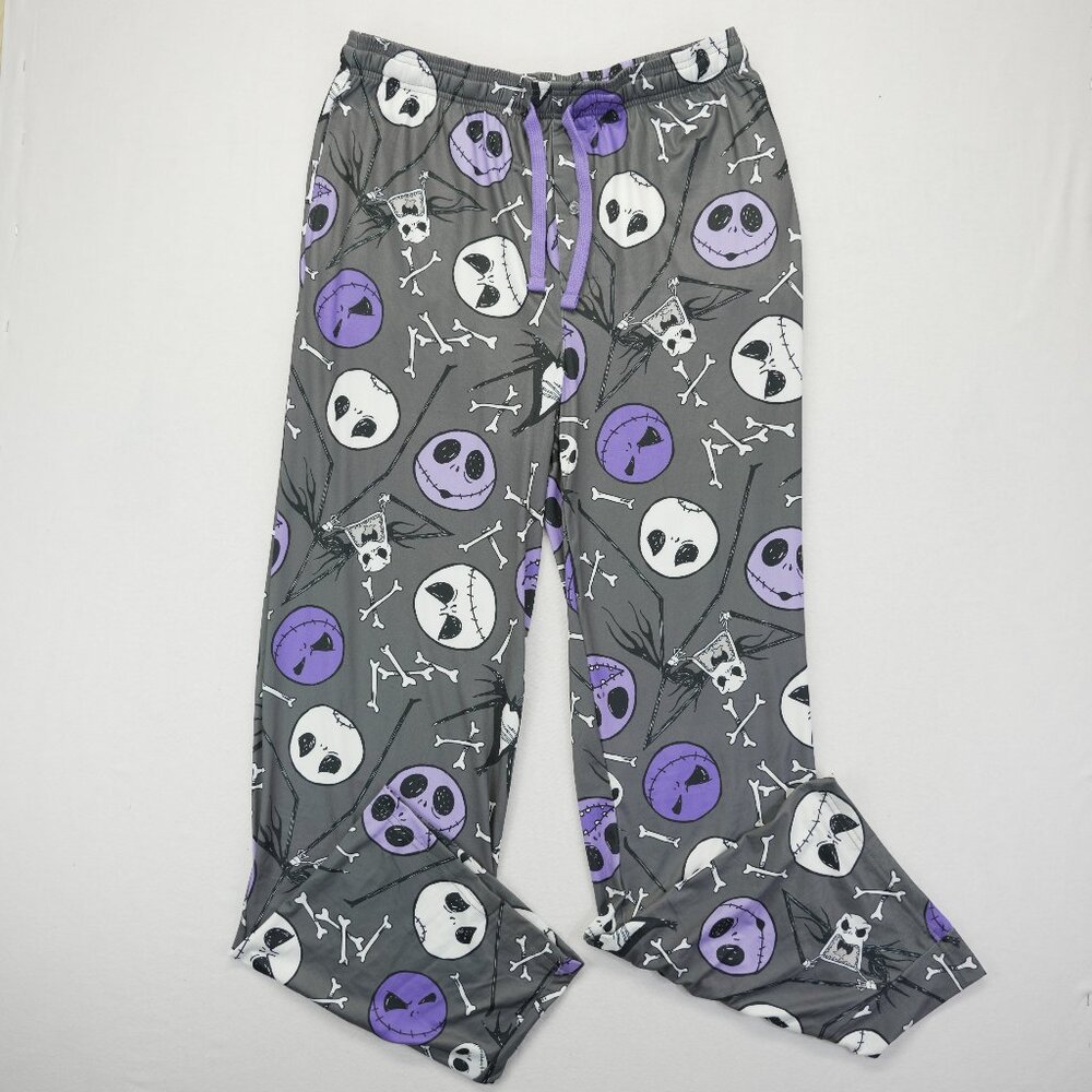 Nightmare Before‎ Christmas Disney Pajama Bottoms L Purple/ Gray